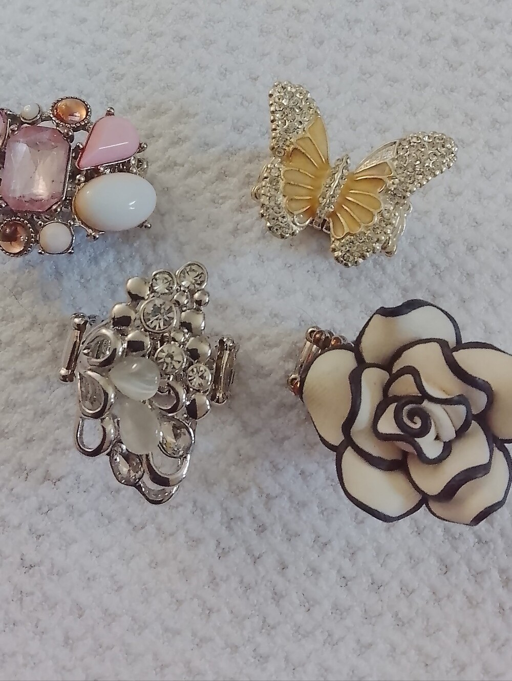 Silvertone Adjustable Rings - Picture 2 of 5